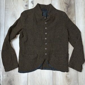 CP Shades Wool Blend Jacket Brown Black Size Small